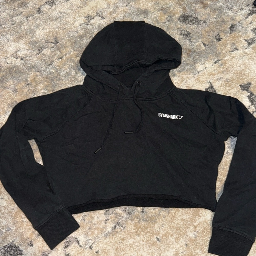 Gym Shark Black Cropped Hoodie